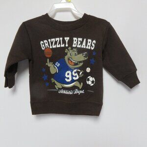 Garanimals baby Boy's long sleeve fleece Sweater 12 months brown Grizzly Bears